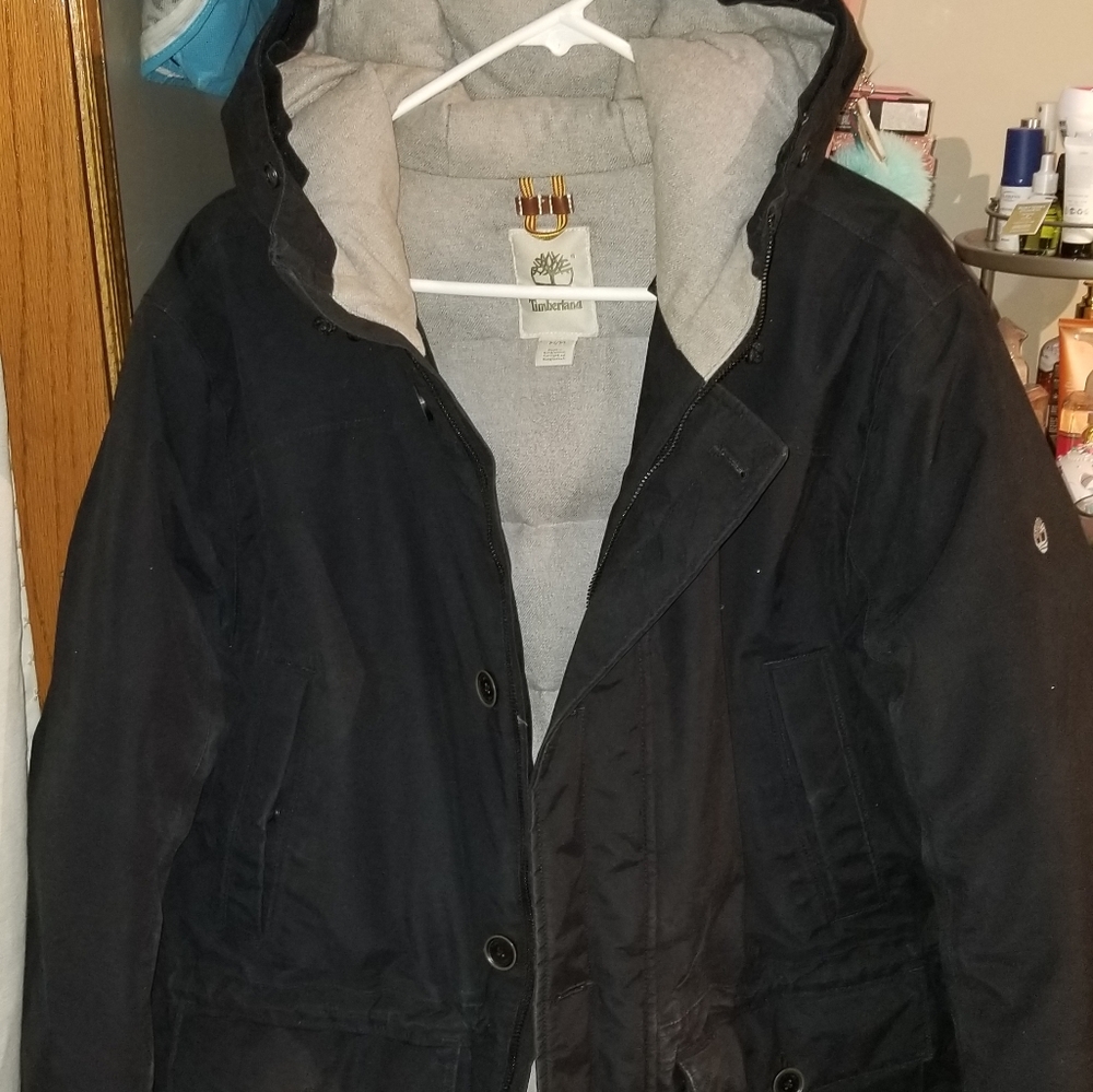 Timberland Men's HyVent DOWN Parka with Faux Fur Trim ( missing the fur )